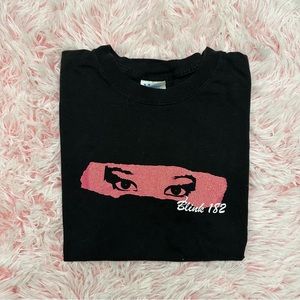 Blink 182 Pink Sparkle Black tshirt
